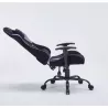 Fauteuil gaming GAMIUM Nyros, finition tissu nid d'abeille, accoudoirs réglables, 5 roues, vérin classe 3 100mm, coussins tête…