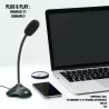 WE Gamium microphone gamer RGB USB avec touches de contrôle de volume ,15 modes de couleurs, idéal pour jeux vidéos, appels…