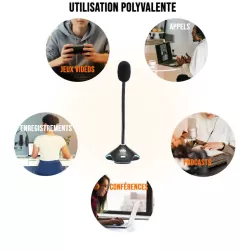 WE Gamium microphone gamer RGB USB avec touches de contrôle de volume ,15 modes de couleurs, idéal pour jeux vidéos, appels…