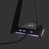 WE Gamium support universel pour casque / micro-casque gamer avec LEDs RGB, Hub USB 3x 2.0, câble USB tressé 1m50
