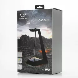 WE Gamium support universel pour casque / micro-casque gamer avec LEDs RGB, Hub USB 3x 2.0, câble USB tressé 1m50