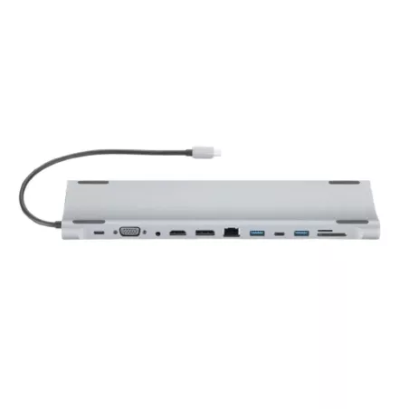 Hub WE USB-C universel 12 ports - HDMI 1.4, DP1.2, VGA, USB 3.0x2, USB-C3.0, SD/TF 2.0, Jack 3.5, RJ45 1000Mbps, USB-C PD 100W…