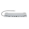 Hub WE USB-C universel 12 ports - HDMI 1.4, DP1.2, VGA, USB 3.0x2, USB-C3.0, SD/TF 2.0, Jack 3.5, RJ45 1000Mbps, USB-C PD 100W…