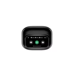 Ecouteurs sans-fil avec écran tactile SOLYS, Bluetooth, batterie intégrée 40mAh, Boitier de recharge 400mAh, ANC+ENC, noir