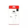 Ecouteurs WE filaire, intra, jack 3.5mm avec boîtier de contrôle et micro intégré au câble, blanc
