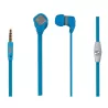 Ecouteurs avec micro 1.20m - pla Bi-couleur bleu/gris - jack 3.5mm diamètre driver 8mm impédance 32Ohms sensibilité 98dB