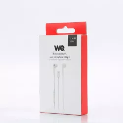 Ecouteurs filaire WE semi-intra avec connecteur USB-C , câble 1,20 m., boîtier de contrôle avec micro intégré pour les appels…