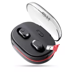 Ecouteurs sans fil - Earpod HD bass sound - Bluetooth 5.0 Cable de charge intégré Boitier de recharge (x18 recharges)…