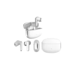 Ecouteurs sans fil - Bluetooth 5.3, batterie intégrée 37mAh (autonomie de 5.5h) + Boitier de recharge 500mAh, ANC (réduction…