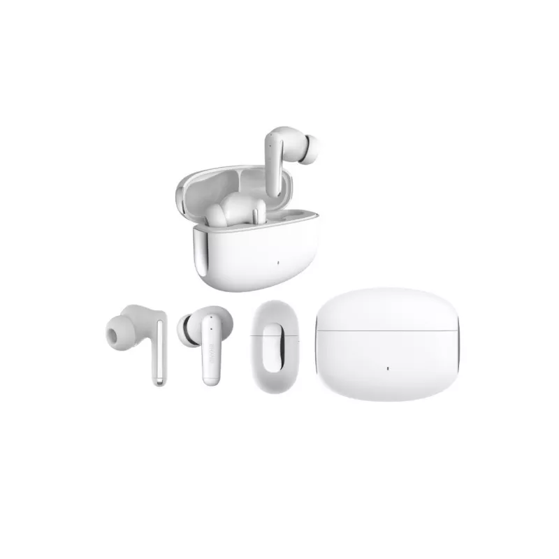 Ecouteurs sans fil - Bluetooth 5.3, batterie intégrée 37mAh (autonomie de 5.5h) + Boitier de recharge 500mAh, ANC (réduction…