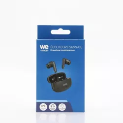 Ecouteurs sans fil - Bluetooth 5.3, batterie intégrée 37mAh (autonomie de 5.5h) + Boitier de recharge 500mAh, ANC (réduction…