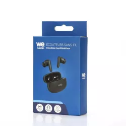 Ecouteurs sans fil - Bluetooth 5.3, batterie intégrée 37mAh (autonomie de 5.5h) + Boitier de recharge 500mAh, ANC (réduction…