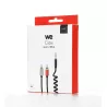 Câble Jack mâle 3.5mm / 2 RCA torsadé 2m - noir