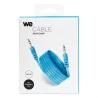 Câble Jack/Jack M/M plat 1.50m - bleu 3.5mm