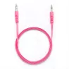 Câble Jack/Jack M/M plat 1.50m - fushia 3.5mm