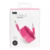 Câble Jack/Jack M/M plat 1.50m - fushia 3.5mm