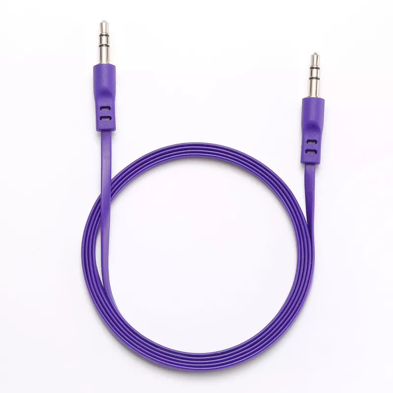 Câble Jack/Jack M/M plat 1.50m - violet 3.5mm