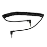 Câble Jack mâle/mâle 3.5mm noir torsadé - coudé des 2 côtés - 2m