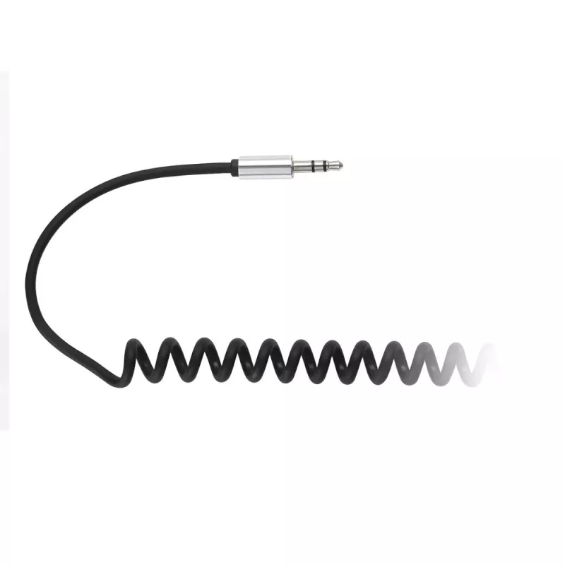 Câble Jack mâle/mâle 3.5mm noir torsadé - 2m