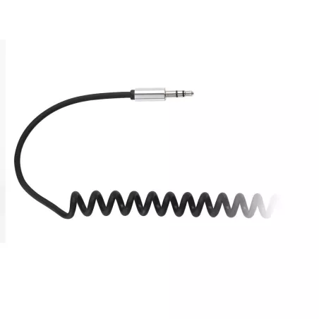 Câble Jack mâle/mâle 3.5mm noir torsadé - 2m