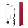 Câble Jack mâle/mâle 3.5mm noir torsadé - 2m