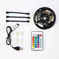 Kit Ruban LED RGB 2m en USB avec télécommande