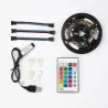 Kit Ruban LED RGB 2m en USB avec télécommande