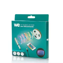 Kit Ruban LED RGB 2m en USB avec télécommande