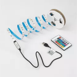 Kit Ruban LED RGB 5m en USB avec télécommande