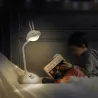 Lampe enfant en forme de lapin touche tactile, rechargeable tête en silicone , rotative blanc