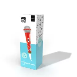 Microphone filaire WeKids, en jack 3.5mm, longeur du cable 2.8m, modèle ROUGE INSECTE