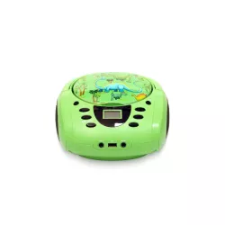Lecteur - Radio CD - USB WeKids: FM, Lecteur CD/CD-R/CD-RW/MP3, RMS2*2W, entrée Aux et Micro, modèle Dinosaure