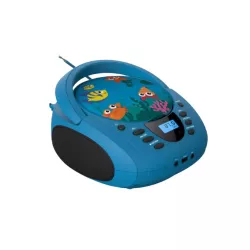 Lecteur - Radio CD - USB WeKids: FM, Lecteur CD/CD-R/CD-RW/MP3, RMS2*2W, entrée Aux et Micro, modèle Mer