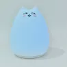 Veilleuse enfant en forme de chat rechargeable, avec télécommande 25cm de hauteur blanc