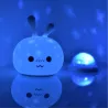 Veilleuse/projecteur d'étoile lapin en silicone, rechargeable lumiosité reglable blanc
