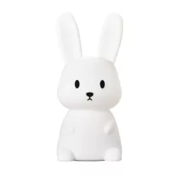 Veilleuse lapin en silicone, batterie rechargeable, auto 9-11h, lumière blanche fixe /7 couleurs en défiler…