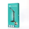 Lampe de bureau avec la charge induction Qi 10W, fonction réveil, affichage de l'heure, la date, la température, lumiosité…