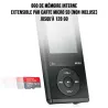 Lecteur MP4 8Go lecture audio et video, Radio FM, Bluetooth V4,0, Podomètre noir