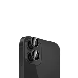 WE Lentilles de protection pour objectifs d'appareil photo iPhone 12/12 MINI transparent/noir (2 lentilles incluses)