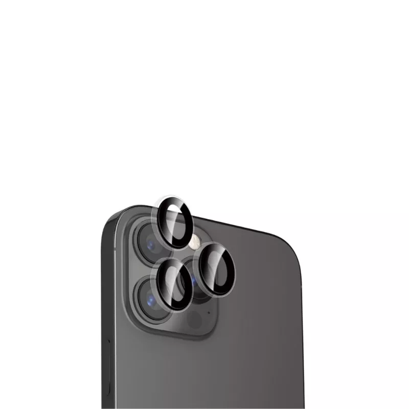 WE Lentilles de protection pour objectifs d'appareil photo iPhone 12 PRO MAX transparent/noir (3 lentilles incluses)