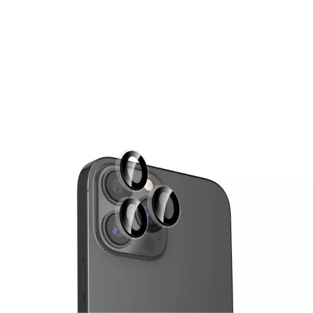 WE Lentilles de protection pour objectifs d'appareil photo iPhone 12 PRO MAX transparent/noir (3 lentilles incluses)