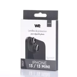 WE Lentilles de protection pour objectifs d'appareil photo iPhone 13/13 MINI transparent/noir (2 lentilles incluses)