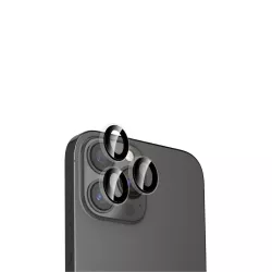 WE Lentilles de protection pour objectifs d'appareil photo iPhone 14 PRO/14 PRO MAX transparent/noir (3 lentilles incluses)