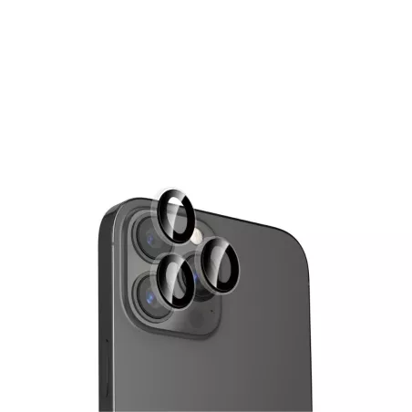 WE Lentilles de protection pour objectifs d'appareil photo iPhone 14 PRO/14 PRO MAX transparent/noir (3 lentilles incluses)