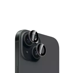 WE Lentilles de protection pour objectifs d'appareil photo iPhone 15/15 PLUS transparent/noir (2 lentilles incluses)