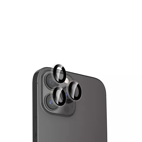 WE Lentilles de protection pour objectifs d'appareil photo iPhone 15 PRO/15 PRO MAX transparent/noir (3 lentilles incluses)