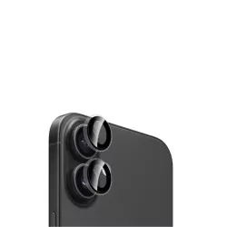 WE Lentilles de protection pour objectifs d'appareil photo iPhone 16/16 PLUS/17 transparent/noir (2 lentilles incluses)