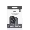 WE Lentilles de protection pour objectifs d'appareil photo iPhone 16 PRO/16 PRO MAX transparent/noir (3 lentilles incluses)