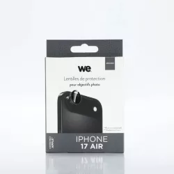 WE Lentilles de protection pour objectifs d'appareil photo iPhone 17 AIR transparent/noir (1 lentille incluse)