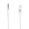 WE Câble auxiliaire 1m pour iPhone/ iPad vers Jack mâle 3,5 mm / aux pour relier à une autoradio, un casque, des enceintes